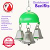 Bonka Bird Toys 36458 Christmas Dome Bell Small Parrot Cage Toy, Parrotlet Budgie Canaries and Similar Breeds (Green)