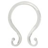 Kenney KN61211 Rust-Proof Smooth Plastic Shower Curtain Rings with Double Hanging Hooks for Shower Curtain and Standard Shower Curtain Rod, Bathroom Use, Easy to Install, Set of 12, Clear