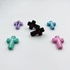 12Pcs Silicone Cross Beads Silicone Focal Beads Mix Color Cross Shaped Beads Focal Beads for Pens Flat Loose Spacer Beads for Keychain Making Bracelet Necklace DIY Pen Beads