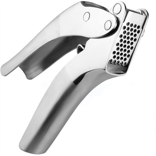 Premium Garlic Press, Stainless Steel, Easy to Clean Garlic Mincer, Durable Construction and Rust Proof