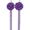 Hair Bow Holder and Headband Holder Storage and Organizer MATCHING SET (7 inch Blooming Daisy - Purple with Lavender DOT)