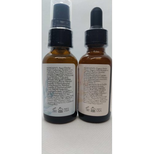 Eva Naturals Hydrate and Brighten Skincare Bundle - Includes Hyaluronic Acid Serum and 20% Vitamin C Serum - Restores Lost Moisture, Plumps Skin while Toning and Smoothing the Complexion