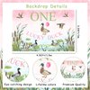 Balterever Duck Hunting First Birthday Decoration for Girls Pink One Lucky Duck Birthday Backdrop Mallard Duck 1st Birthday Party Decorations for Girls 1st Birthday Party Supplies