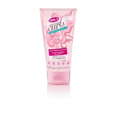 Dippity Do Girls with Curls Leave-In Curl Defining Cream - Anti-Frizz Styling Cream for Curly & Wavy Hair - Includes Shea Butter & Coconut Oil to Strengthen & Protect - 125 mL/4.2 fl oz