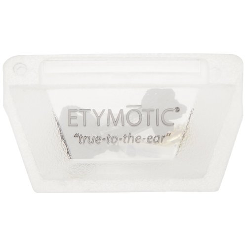 Etymotic Research ER20 High-Fidelity Earplugs, Frost with Clear Stem, 1 Pair Standard Fit, Clamshell Packaging