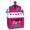Big Dot of Happiness Tumble, Flip and Twirl - Gymnastics - Treat Box Party Favors - Birthday Party or Gymnast Party Goodie Gable Boxes - Set of 12