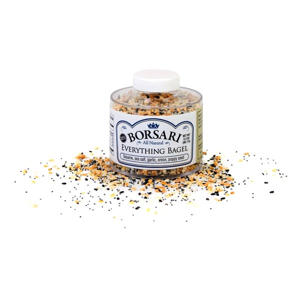 Borsari Everything Bagel Seasoning - Gourmet Bagel Seasoning With Sea Salt and Poppy Seeds - Gluten Free and Keto Friendly Spice for Cooking - Flavorful Seasoning - (3.2 oz)