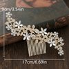 Bridal Wedding Hair Pins Gold Crystal Pearl Hair Pins Clips Headpiece Vintage Wedding Hair Accessories for Brides Bridesmaids Women Girls (Gold-Hair Pins)