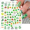 10 Pcs St. Patrick's Day Nail Art Stickers Luck of The Irish Nail Decals Shamrock Nail Stickers Green Spring Foil Decals Clover Nail Art Design Saint Patrick's Day Nail Decoration Supplies for Women