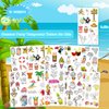 UVUXO Summer Party Temporary Tattoo for kids - 10 Sheets Hawaiian Luau Themed Temporary for Girls Boy Body Arm Shoulder Cute Tattoos Stickers, Birthday Party Supplies Gifts for Kids