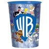 WB 100th Anniversary Looney Tunes Birthday Party Supplies Bundle includes 12 Metallic Plastic Reusable Cups 16oz and 1 Dinosaur Sticker Sheet