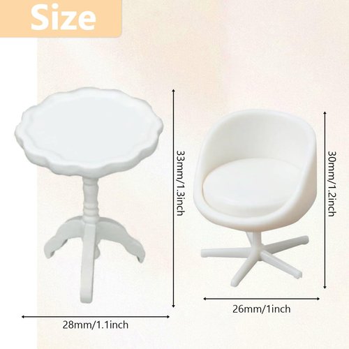5 Pcs 1: 25 Scale Miniature Chair European Style Miniature Office Chair Mini Stool Doll House Decors Miniature Armchair Backrest Swivel Egg Chair for Mini House Accessories Gardening Scene Ornaments