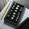 Forged Dice Co. Premium 3-Row Dice Case - Combination Dice Box and Dice Tray - Protects Polyhedral Dice Sets - Felt-Lined Storage Rows - Magnetic Lid Closure - Perfect Metal Dice Storage Box - Black