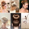 4 Pcs Magic Hair Bun Maker, WJIASI Hair Donut Bun Maker DIY French Twist Bun Shaper for Girls Women