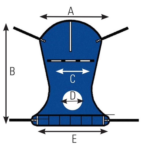 Invacare R114 Full Body Sling with Commode Opening for Patient Lift, Medium, Polyester, Purple/Blue