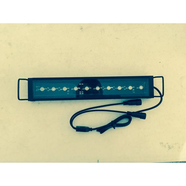 Aquarium LED Light Bar 10" ReefBar Pro 50/50 Blue/12k 10x 3W Bridgelux 5 10 15 24 Gallon