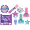 Townley Girl Mermaid Vibes Makeup Set with 8 Pieces, Including Lip Gloss, Nail Polish, Body Shimmer and More in Mermaid Bag, Ages 3+ for Parties, Sleepovers and Makeovers