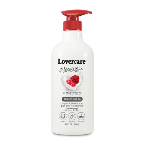 Lover's Care Goat Milk Body Lotion for Dry Skin 27 fl oz (800ml) Rose Hip Seed Oil - Single…