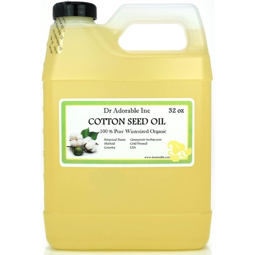 Dr Adorable - 32 oz - Cottonseed Oil - Winterized 100% Pure Natural Organic Cold Pressed