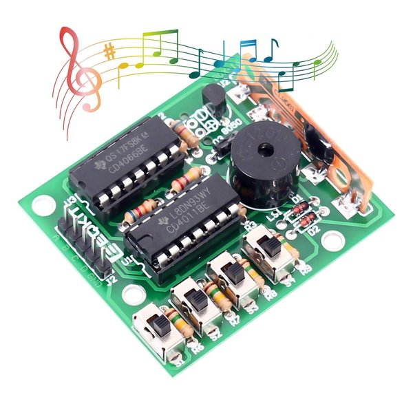 MiOYOOW 1 Pack DIY Electronic 16 Music Sound Box DIY Kit Module Soldering Practice Learning Kits for Arduino