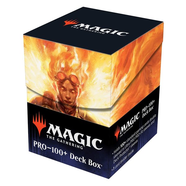 Ultra Pro - March of the Machine 100+ Deck Box ft. Chandra, Hope’s Beacon for MTG, Store & Protect Gaming Cards, Valuable Trading Cards, Self Locking Lid, Store 100 Double Sleeved Cards