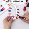 Nail Display Book Plastic Nail Color Book, C10 Nail Polish Display Color Chart with Clear Nail Tips and Nail Polish Number Labels