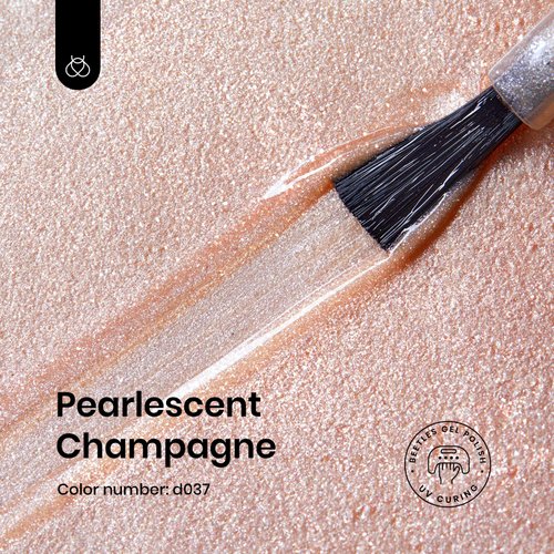Beetles Pearl Gel Nail Polish 1 Pcs 15ml Thread Shimmer Gold Gel Polish Pearlescent Champagne Gel Nail Polish Chrome Gel Nail Polish Soak Off Uv LED Nail Lamp Nail Art Manicure Salon DIY Home