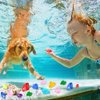YUJUN Diving Gem Pirate Toys Colorful Pool Acrylic Diamonds Pirate Treasure Chest Gold Coins with Underwater Swimming Throw Pirate Toy for Kids Birthday Summer Swimming Pool Party Favor