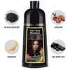 KINGMING Dark Brown Hair Dye Shampoo 3 in 1, Hair Color Shampoo for Women Men Grey Hair Coverage, Herbal Ingredients Champu Con Tinte Para Canas 500ml (Dark Brown)