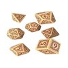 Q-Workshop Viking Beige & Burgundy Dice Set (7)