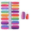 SILPECWEE 5 Sheets Rainbow Nail Wraps Nail Polish Stickers Self Adhesive Nail Polish Strips Gel Nail Strips Ombre Nail Design Fingernail Manicure Sticker Nails for Women with 1pc Nail File