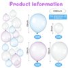 130 Pcs Transparent Balloons Clear Blue Purple Balloons Under The Sea Party Decorations Clear Bubble Mermaid Party Decoration Balloon for Birthday Party Wedding Supplies (10 Inch, 5 Inch)