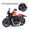 Motorcycle Model, Alloy Small Motorbike Car Model Pull Back Miniature Powered Model Collection Cake Toppers Ornaments Birthday Gift Party Favors Supplies Adults Motorcycle Fan(red)