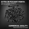 Accmor 12 Pcs Darts Plastic Tip, Soft Tip Darts Set, 14g Plastic Tipped Dart, Attach Extra 36 Black 2BA Replacement Tips, Soft Tip Darts for Electronic/Plastic Dartboard