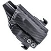 Rounded by Concealment Express OWB Paddle KYDEX Holster fits Springfield XD 4" FS SVC Model | Right | Carbon Fiber Black