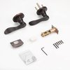 Probrico Interior Oil Rubbed Bronze Door Handle, Wave Style Passage Door Handles, Keyless Door Levers Lockset for Closet and Hallway (1 Pack, Modern)
