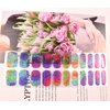 LIFOOST Nail Art Wraps Free Nail Light/Lamp Gel Nail Polish Stickers, Waterproof Long Lasting Nail Strips (Glitter Color Sequins)