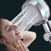 Hydro Jet Shower Head Upgrade High Pressure Turbocharged Shower Head Handheld Turbo Fan Shower Kit with Replacement Hose/Bracket/Cotton Filters and Bath Loofah, 3 Water Panels for Different Experience