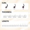 ABONNIE Classic Lash Extensions, Premium Cashmere Individual Lash Extensions, 0.03 Thickness C Curl Lash Extensions, 18mm Lash Tray, Semi Permanent Eyelashes, Professional Salon Use(0.03-C, 18mm)
