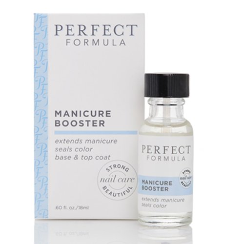 Perfect Formula Manicure Booster - Base and Top Coat Nail Strengthener, Keratin Nail Treatment - Nail Strengthener for Damaged Nails to use with Nail Polish - Made In The USA .60 fl oz.