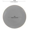 Disposable Plastic Plates with Rim Design, Organic Round Dinnerware Bulk Order for Wedding, Birthday & All Occasions (Gray with Gold, 10.25" Dinner Plates (120 Plates))