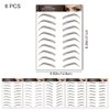 FZLMYANGNDQZ 6 Pcs Eyebrow Stickers Waterproof Eyebrow Tattoo Stickers Replaceable Fake Eyebrows for Women and Girls