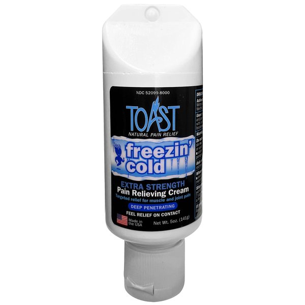 Toast Freezin Cold Extra Strength Pain Relief Cream for Muscles and Joints - 5 Ounces