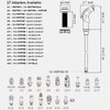 Kitchen Sink Sprayer Replacement,Kitchen Sink Faucet Sprayer Hose,Kitchen Sprayer Head Replacement , 17 ADAPTERS Available, Brushed Nickel