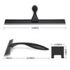 HIWARE All-Purpose Shower Squeegee for Shower Doors, Bathroom, Window and Car Glass - Black, Stainless Steel, 10 Inches