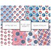 4th of July Donuts Reusable Self Adhesive Backed Vinyl Sheets 12" x 12" Independence Day Permanent No Residue Adhesive Craft Vinyl Works with Craft Cutters - 4 Sheets