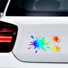 JSCARLIFE Mud Splatter Pattern Car Sticker, Self-Adhesive Vinyl Graphics Decals for Car/Truck, Universal Car Hood Body Side Rear Window Stickers
