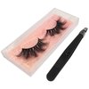 GOO GOO Mink Lashes 3D Mink Eyelashes, 10mm-17mm Fake Eyelashes Hand Made Individual Natural Eyelashes Reusable False Lashes for Women 1 Pair