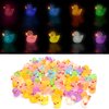 Doanpusi 100 Pcs Mini Ducks Glitter Tiny Small Ducks to Hide Plastic Resin Anime Figure for Dollhouse Landscape Home Dcorations Glitter