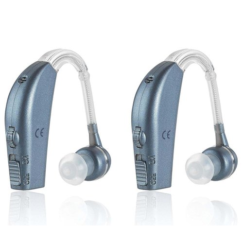 Digital Hearing Amplifier - Personal Hearing Enhancement Sound Amplifier Pair, Rechargeable Digital Hearing Amplifier with All-Day Battery Life, Modern Blue